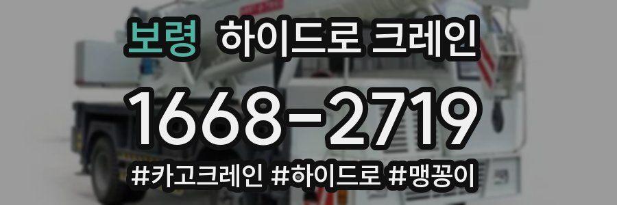 보령 하이드로 크레인