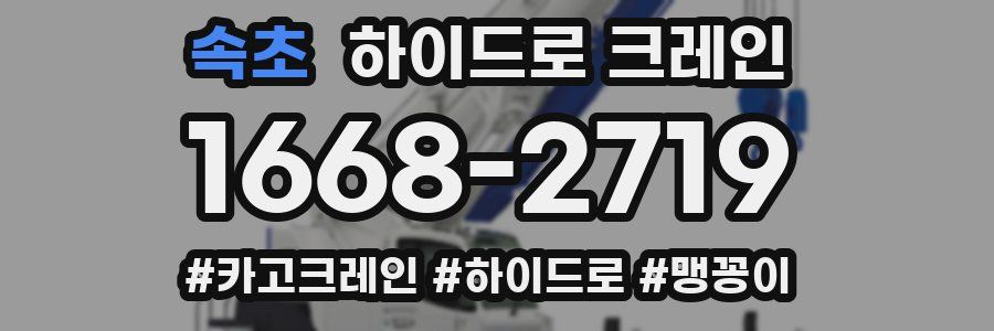 속초 하이드로 크레인