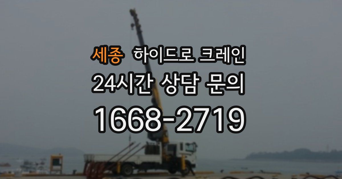 세종 하이드로 크레인
