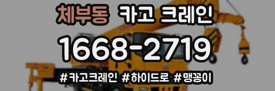 체부동 크레인 작업