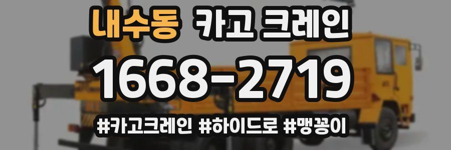 내수동 크레인 작업