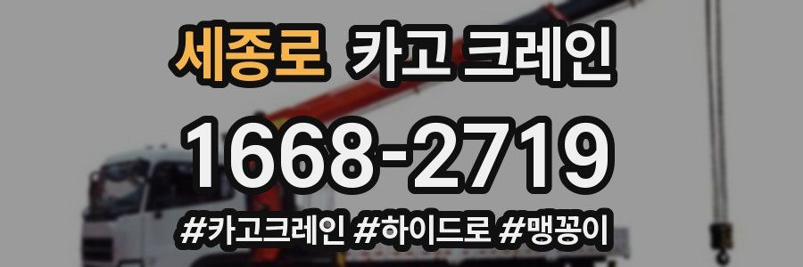 세종로 크레인 작업