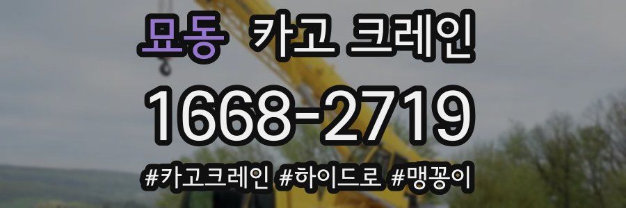 묘동 크레인 작업