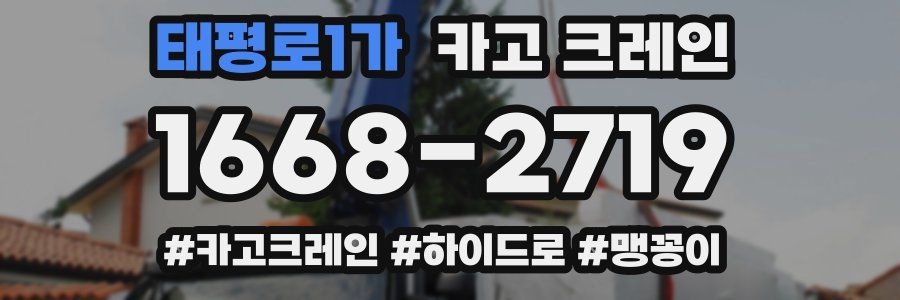 태평로1가 크레인 작업