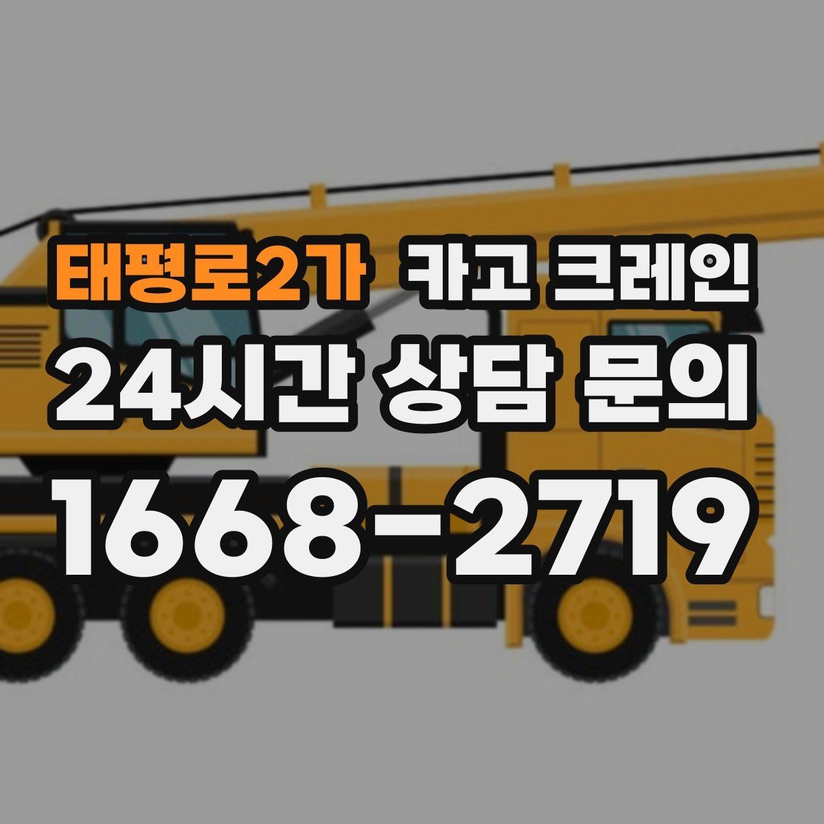 태평로2가 카고 크레인 오늘 현장에 맞는 장비로 안전하게 진행