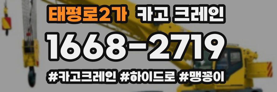 태평로2가 크레인 작업