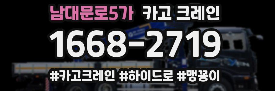 남대문로5가 크레인 작업