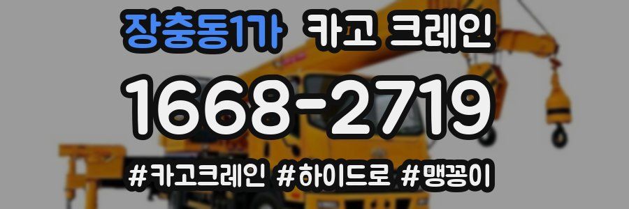 장충동1가 크레인 작업