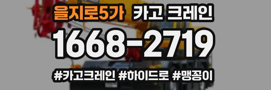 을지로5가 크레인 작업