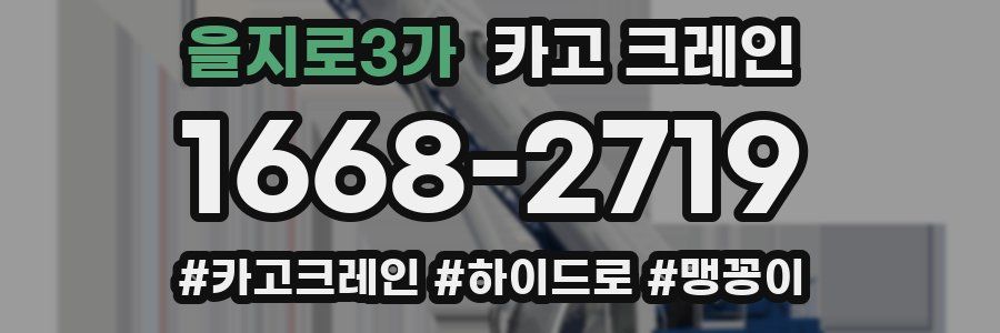 을지로3가 크레인 작업