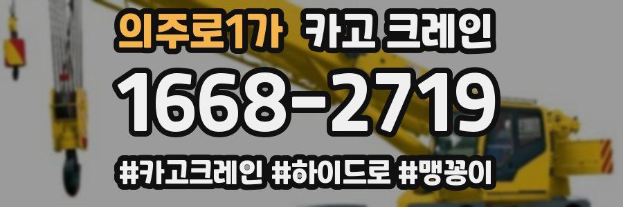 의주로1가 크레인 작업