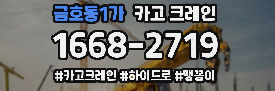 금호동1가 크레인 작업