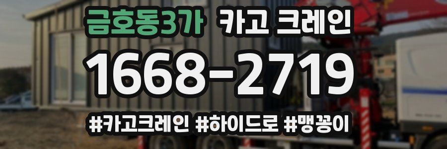 금호동3가 크레인 작업