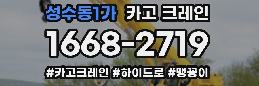 성수동1가 크레인 작업