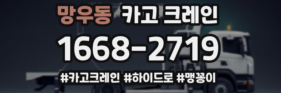 망우동 크레인 작업