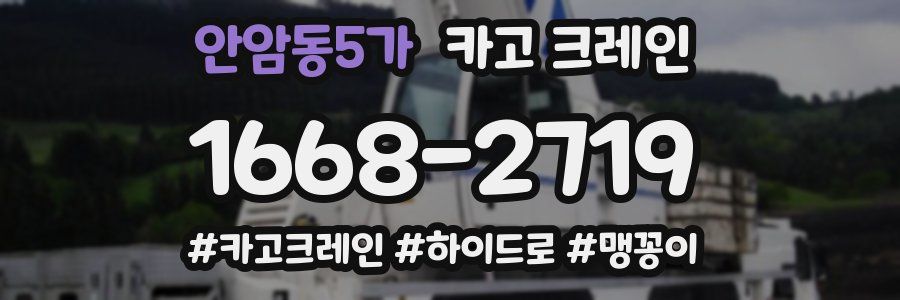 안암동5가 크레인 작업