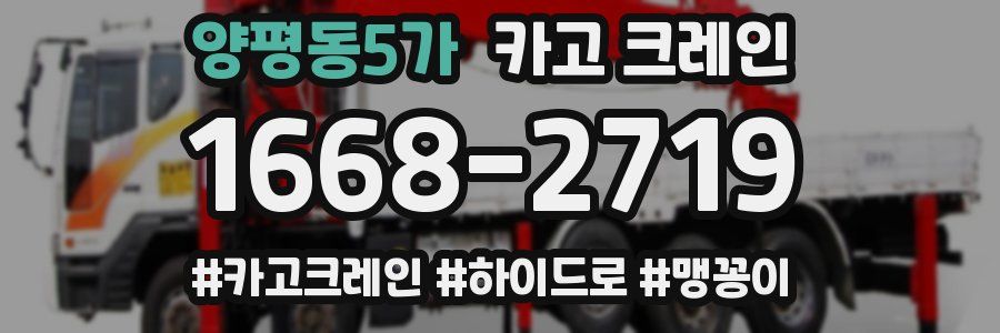 양평동5가 크레인 작업