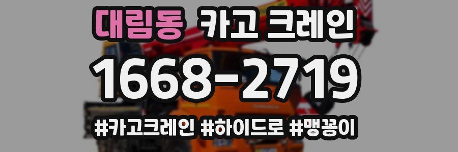 대림동 크레인 작업