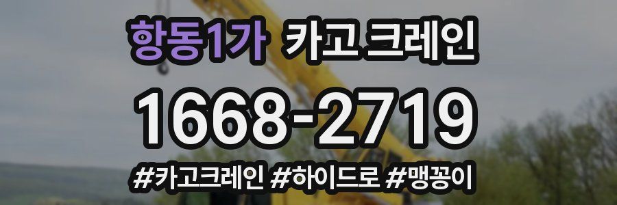 항동1가 크레인 작업