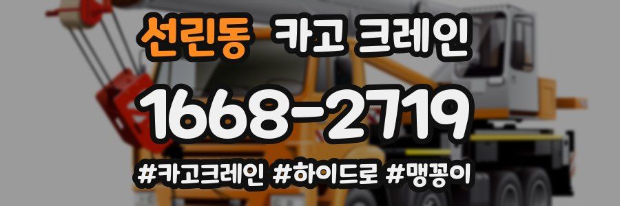 선린동 크레인 작업