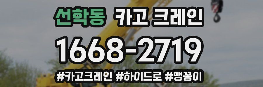 선학동 크레인 작업