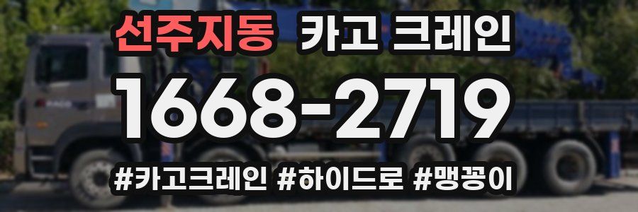 선주지동 크레인 작업