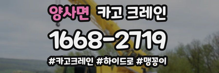 양사면 크레인 작업