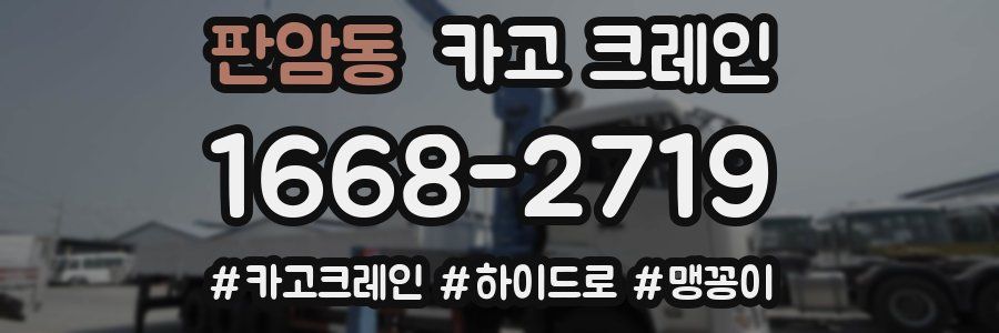 판암동 크레인 작업