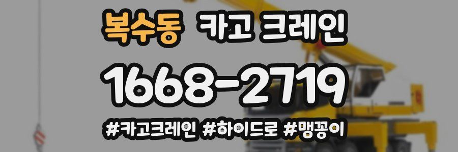 복수동 크레인 작업