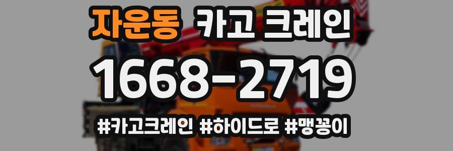 자운동 크레인 작업