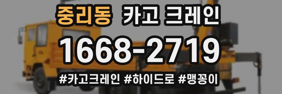 중리동 크레인 작업