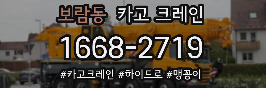 보람동 크레인 작업