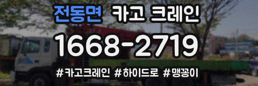 전동면 크레인 작업