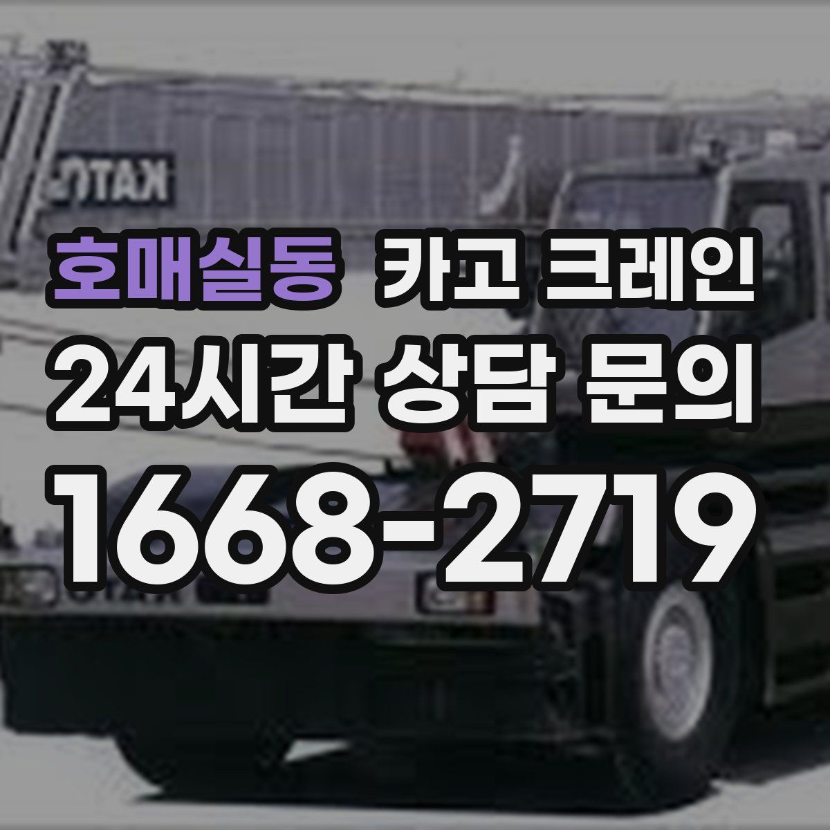 호매실동 카고 크레인