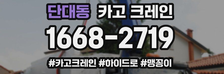 단대동 크레인 작업