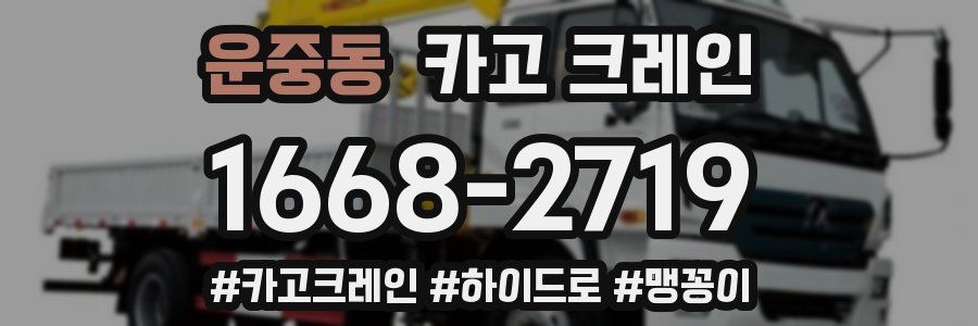 운중동 크레인 작업