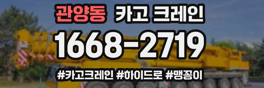 관양동 크레인 작업