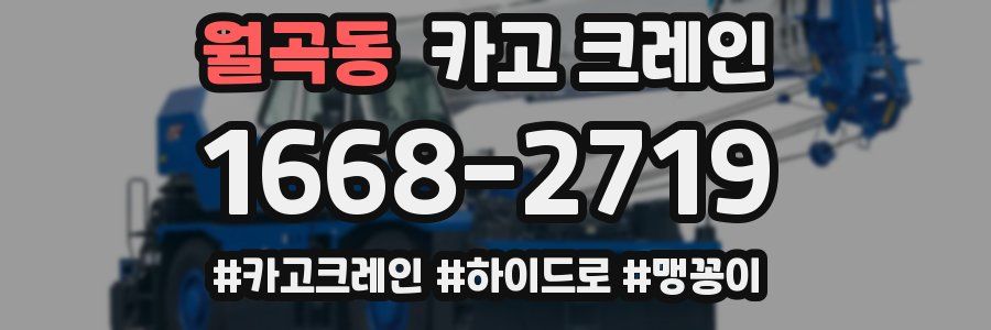 월곡동 크레인 작업