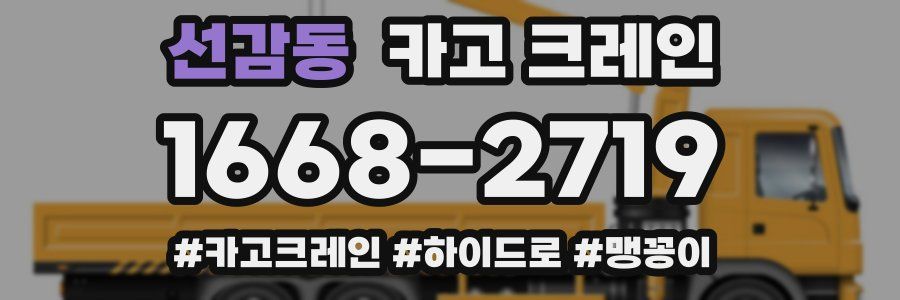 선감동 크레인 작업