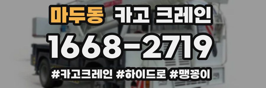 마두동 크레인 작업