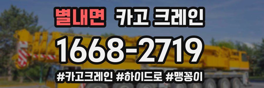 별내면 크레인 작업