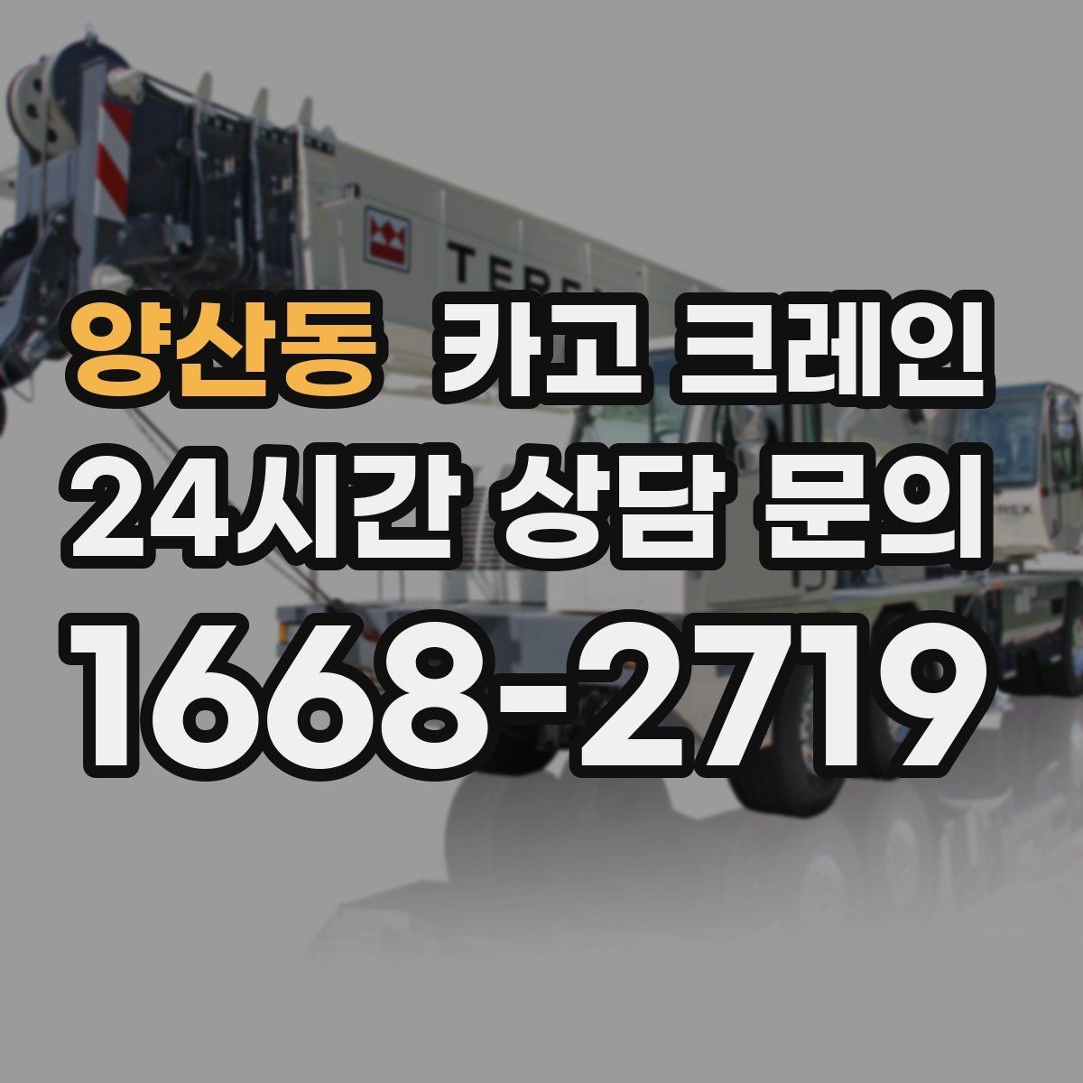 양산동 카고 크레인 빠른 배차가 필요한 상황 정리