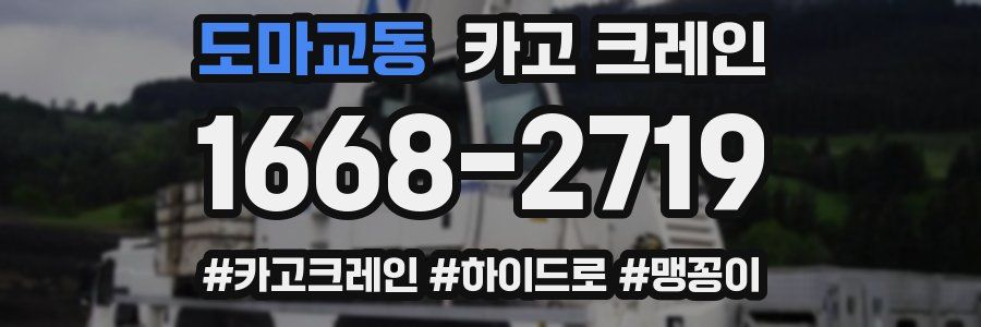 도마교동 크레인 작업