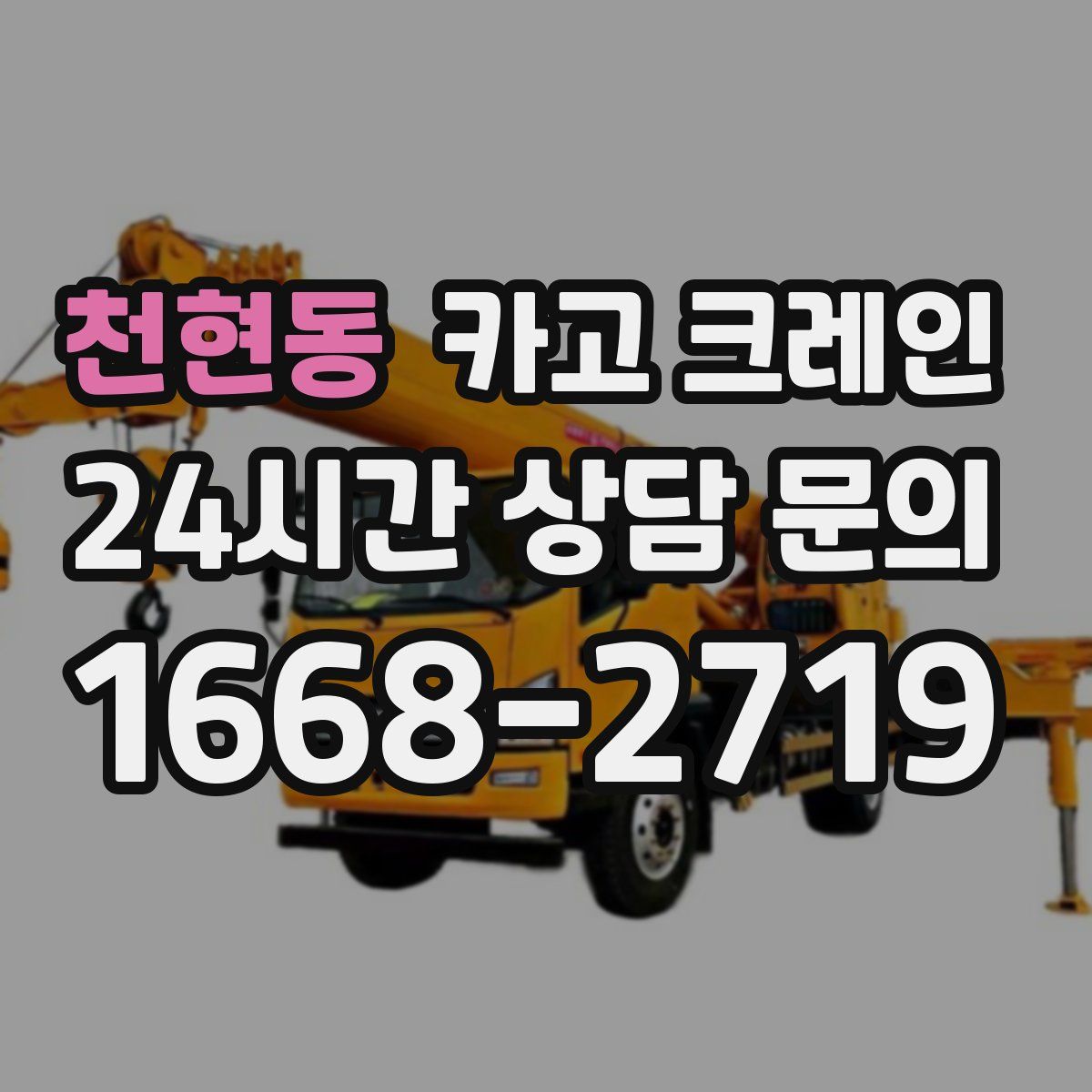 천현동 카고 크레인