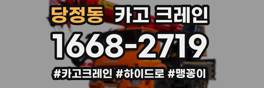 당정동 크레인 작업