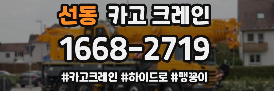 선동 크레인 작업