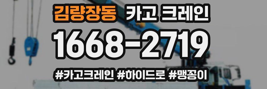 김량장동 크레인 작업