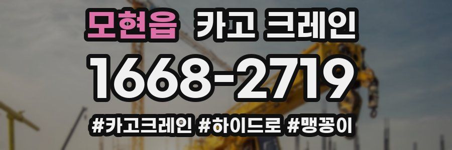 모현읍 크레인 작업