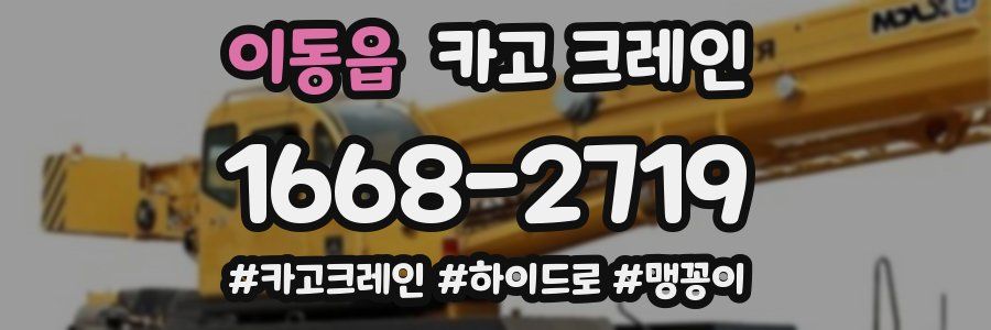 이동읍 크레인 작업