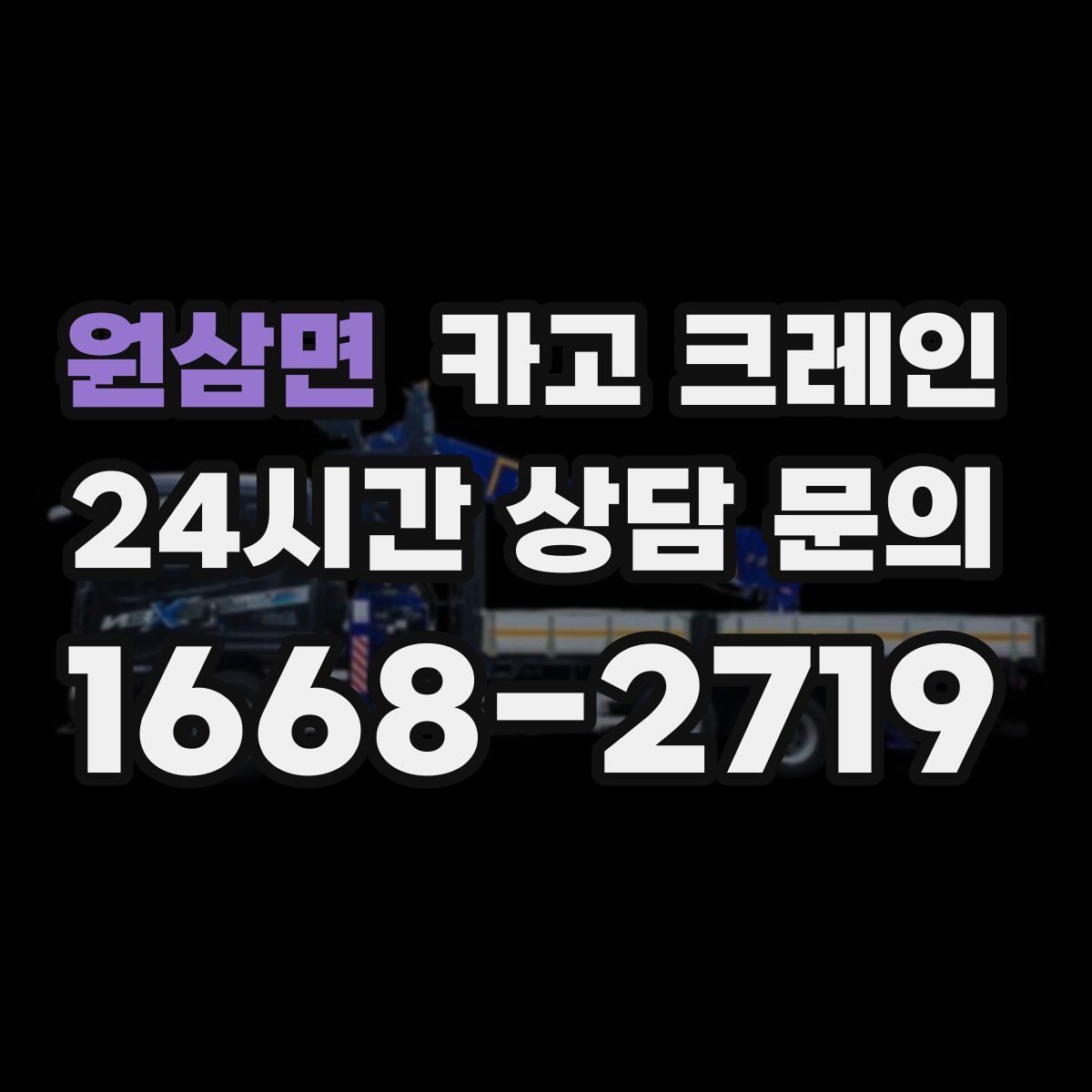 원삼면 카고 크레인